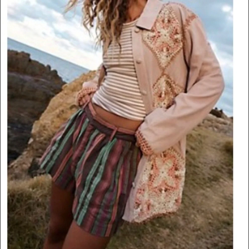 Free People Brown High Waist Shorts - Picture 1 of 7